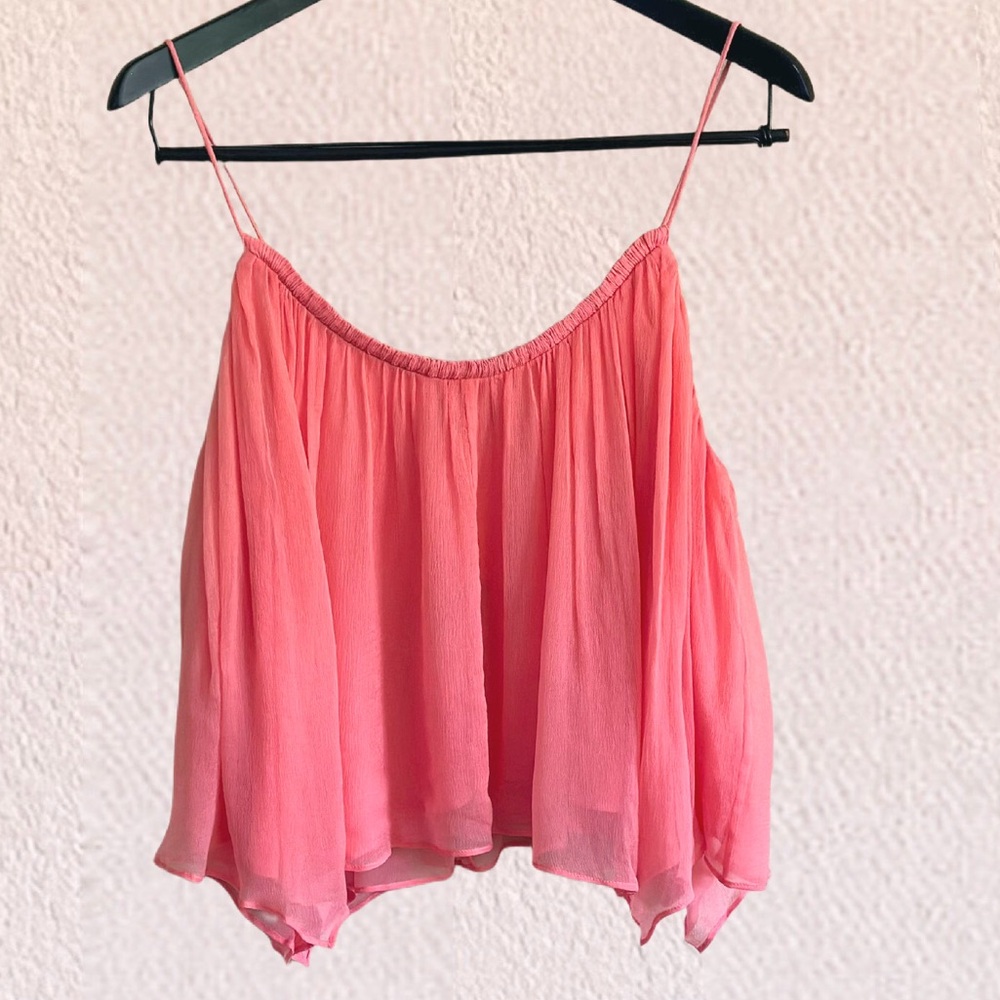 NWT Ella Moss Cropped Chiffon Top